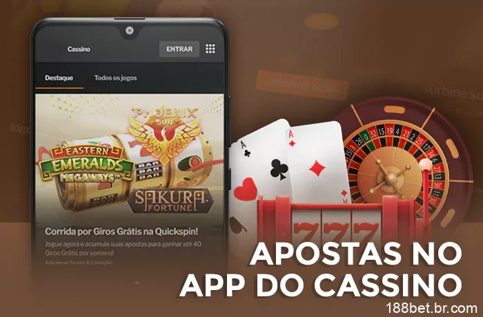 Seção de cassino online no aplicativo 188Bet